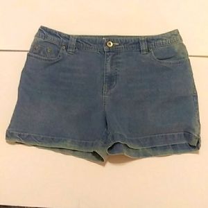 Cato Women's Blue Denim Shorts Faded  SZ 8